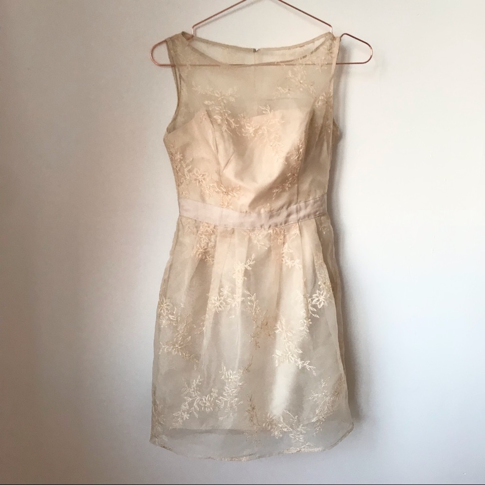 David’s Bridal Special Occasion Champagne Dress
